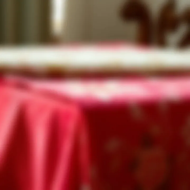 Diverse Tablecloth Fabrics Close-up of various fabric textures for tablecloths