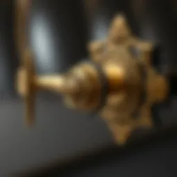 Elegant brass handle design showcasing intricate craftsmanship