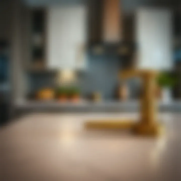 Modern Kitchen Aesthetics Stylish brass handles in a modern kitchen setting