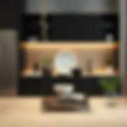 Stylish dish material stand enhancing kitchen decor