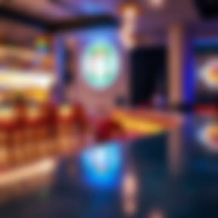 Modern Bar Stools Enhancing Vibrant Bar Atmosphere Modern bar stools complementing a vibrant bar atmosphere