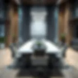 Contemporary Conference Table Design A modern conference table set in a stylish office environment