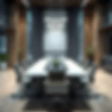 Contemporary Conference Table Design A modern conference table set in a stylish office environment