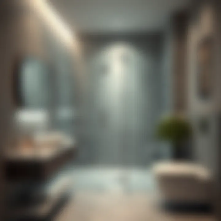 Frameless Glass Elegance Sleek frameless glass shower door enhancing bathroom aesthetics