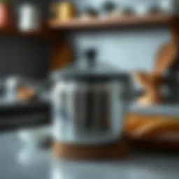 Elegant glass lid pressure cooker showcasing its design