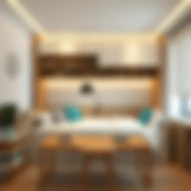 Multifunctional Bed Combines Rest and Study Functional bed with desk for children's study