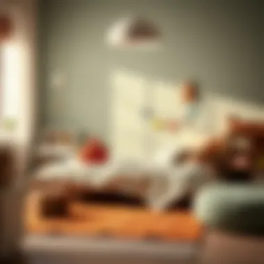 Cozy Children's Floor Bed Comfortable children's floor bed in a playful room setting