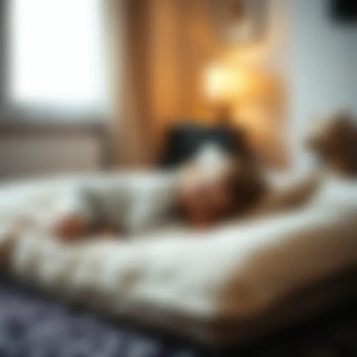 Child Sound Asleep on Floor Bed Child enjoying a peaceful sleep on a floor bed