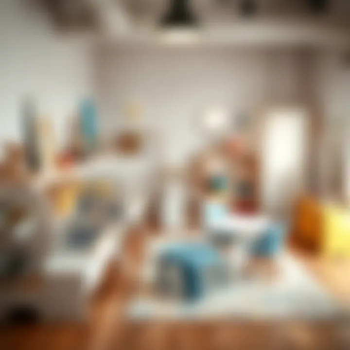 A stylish play area highlighting the multifunctionality of children's furniture