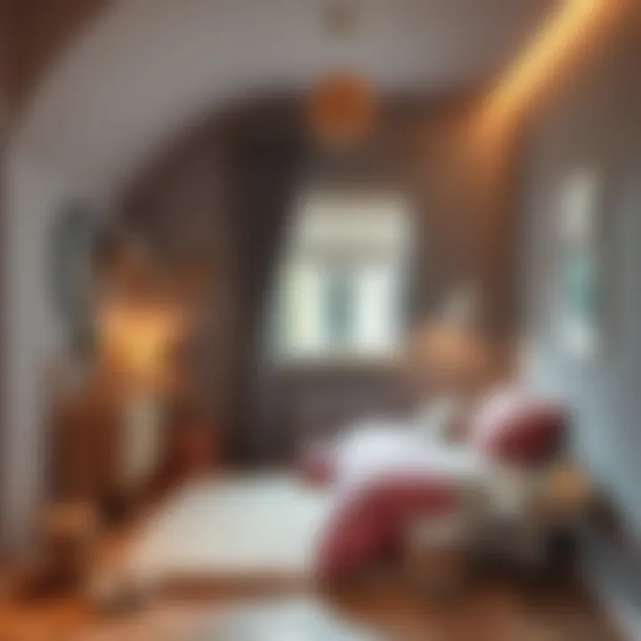 A cozy sleeping nook showcasing aesthetic elements for children's rooms