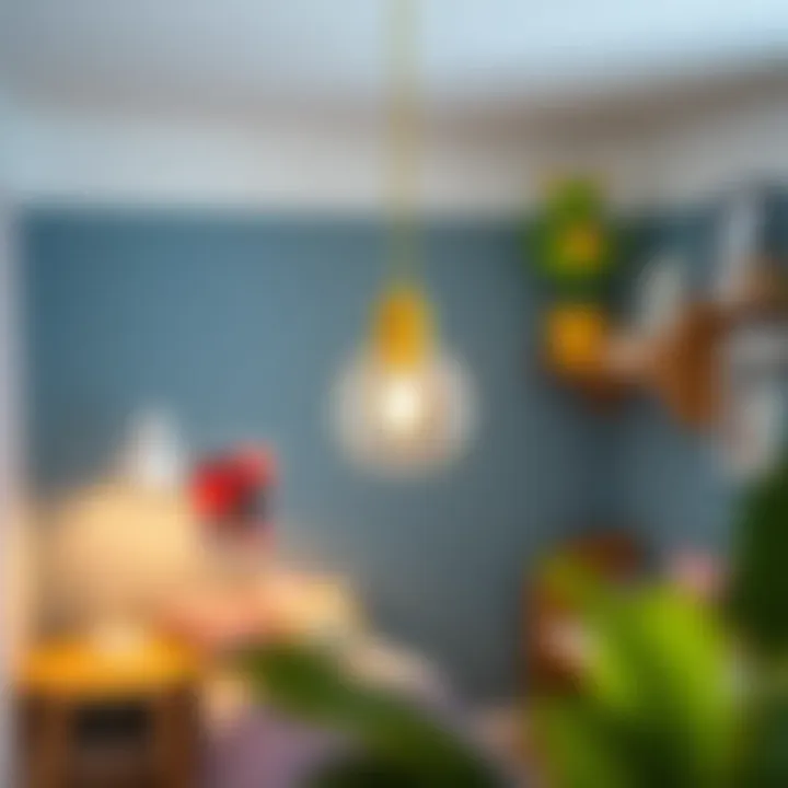 A whimsical pendant light that adds a touch of fun and creativity to a child's bedroom.