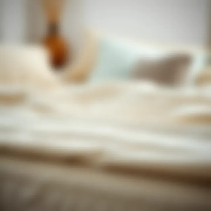 A close-up of soft fabric types suitable for children's bedding