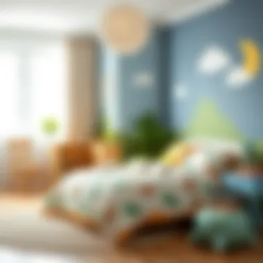 A cheerful children's bedroom featuring themed bedding designs