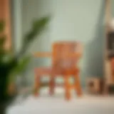 Elegant wooden chair designed for children