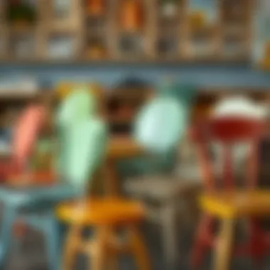 Diverse Styles for Every Child Variety of colorful wooden chairs for kids