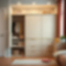 Stylish children's wardrobe showcasing modern design