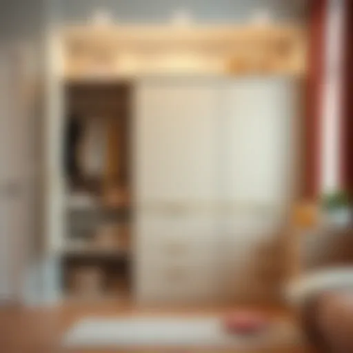 Stylish children's wardrobe showcasing modern design