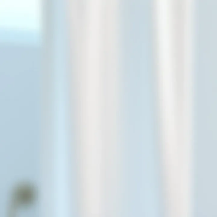 Close-up of high-quality shower curtain material