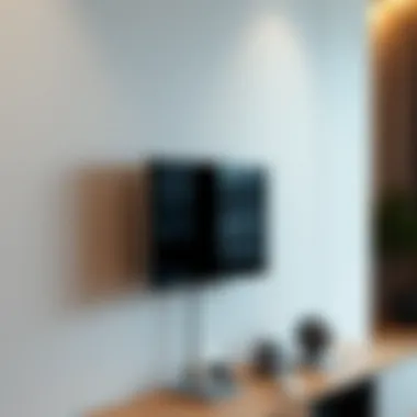 Close-up of wall-mounted PlayStation 5 setup