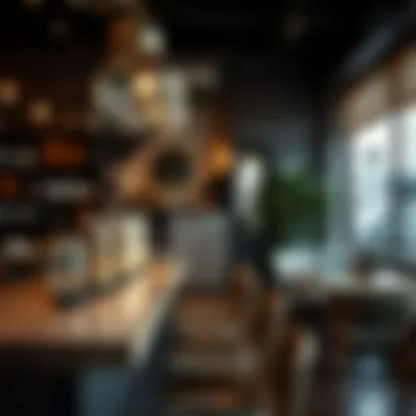 Stylish interior showcasing modern café design