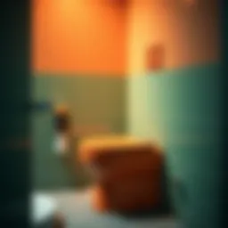 Vibrant colored toilet showcasing modern design.