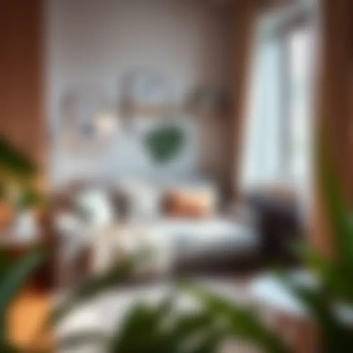 Compact sofa bed in a small apartment