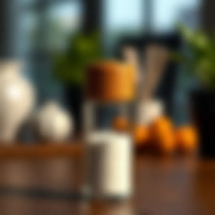 Contemporary glass salt shaker with wooden top