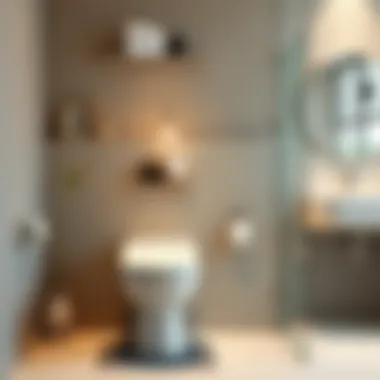 Stylish Toilet in Contemporary Bathroom Contemporary bathroom with a stylish colored toilet.