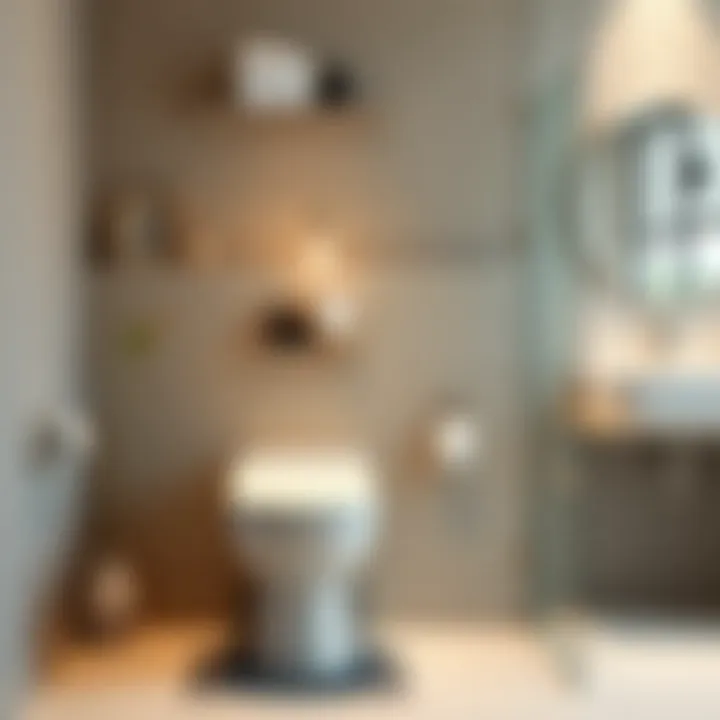 Stylish Toilet in Contemporary Bathroom Contemporary bathroom with a stylish colored toilet.