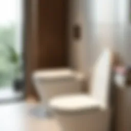 Elegant corner toilet seat design showcasing modern aesthetics