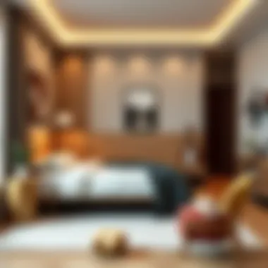 Cozy bedroom featuring a double bed base and decor