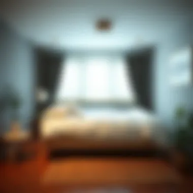 Cozy bedroom featuring a double goose down duvet