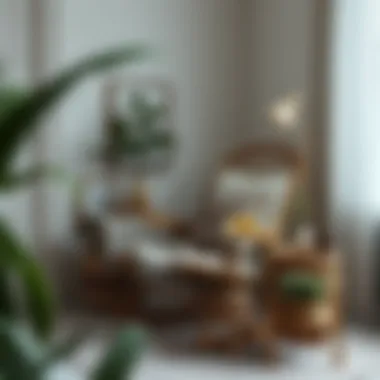 Cozy Vibes: Rocking Chair with Decor Cozy corner with a rocking chair and decorative elements