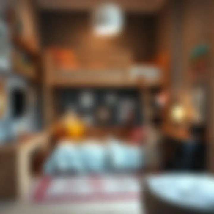 Trendy Loft Bed for Youth Space Cozy and functional loft bed in a trendy youth space