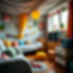 Cozy toy bedroom setup with colorful decorations