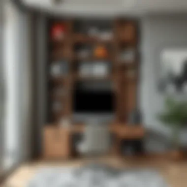 Creative wall storage solutions in a home office