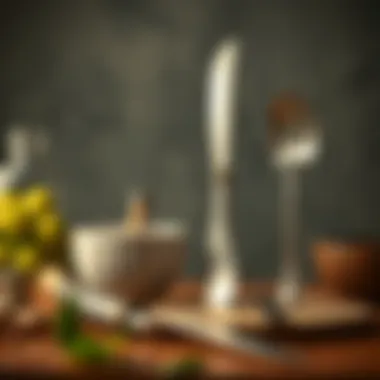 Variety of materials used in cutlery design