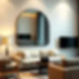 Elegant wall-mounted mirror in a modern living room setting