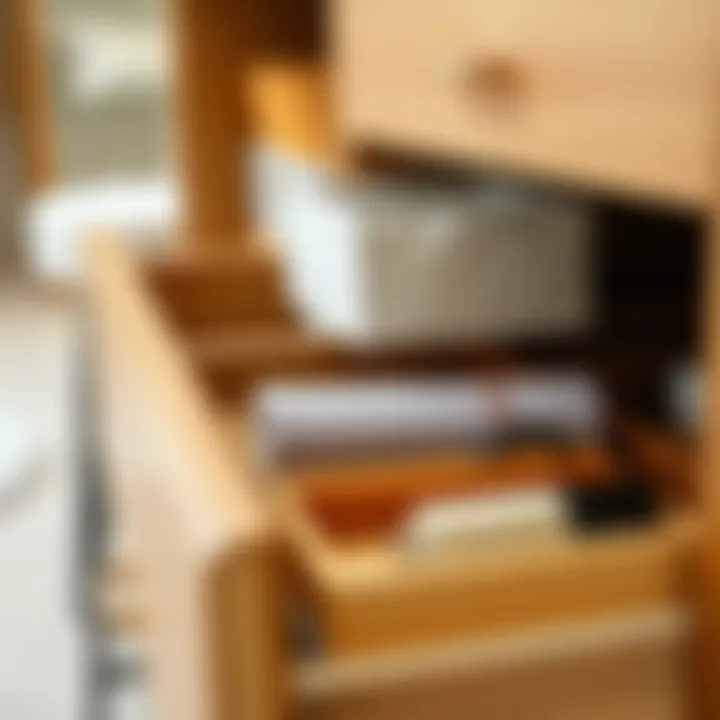 Neatly arranged drawer