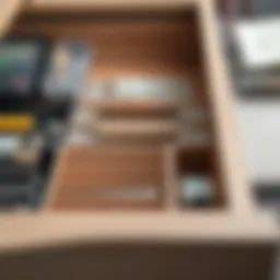 Organized drawer with dividers