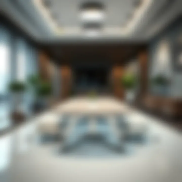 Elegant design styles of large meeting tables to enhance office aesthetics