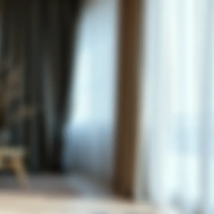 Variety of fabric swatches for sheer curtains