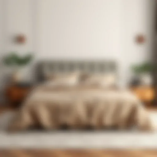 Elegant Double Bed Styling A beautifully made double bed with a stylish duvet cover