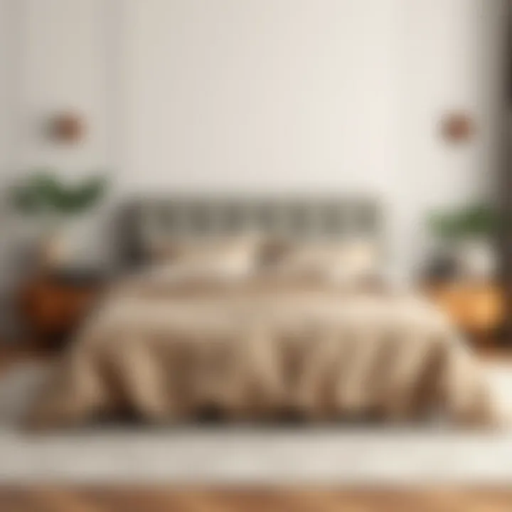 Elegant Double Bed Styling A beautifully made double bed with a stylish duvet cover