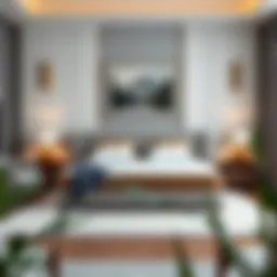 Elegant double divan bed in a modern living room