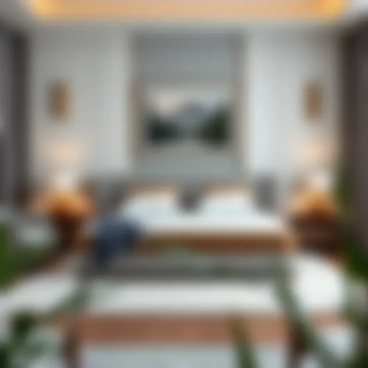 Elegant double divan bed in a modern living room