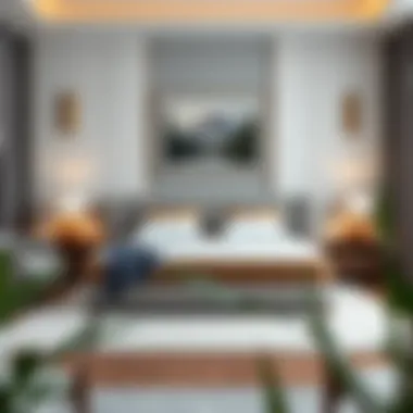 Modern Elegance: Double Divan Bed Elegant double divan bed in a modern living room