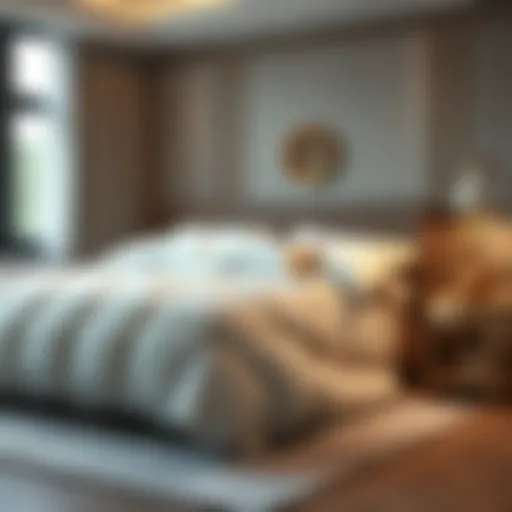Luxurious double goose down duvet enhancing bedroom comfort