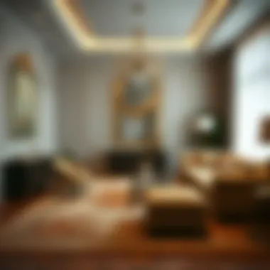 Elegant interior featuring a double-sided carpet