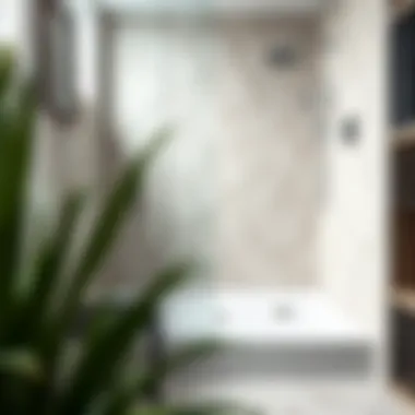 A beautifully tiled shower area featuring an elegantly integrated shower tray.